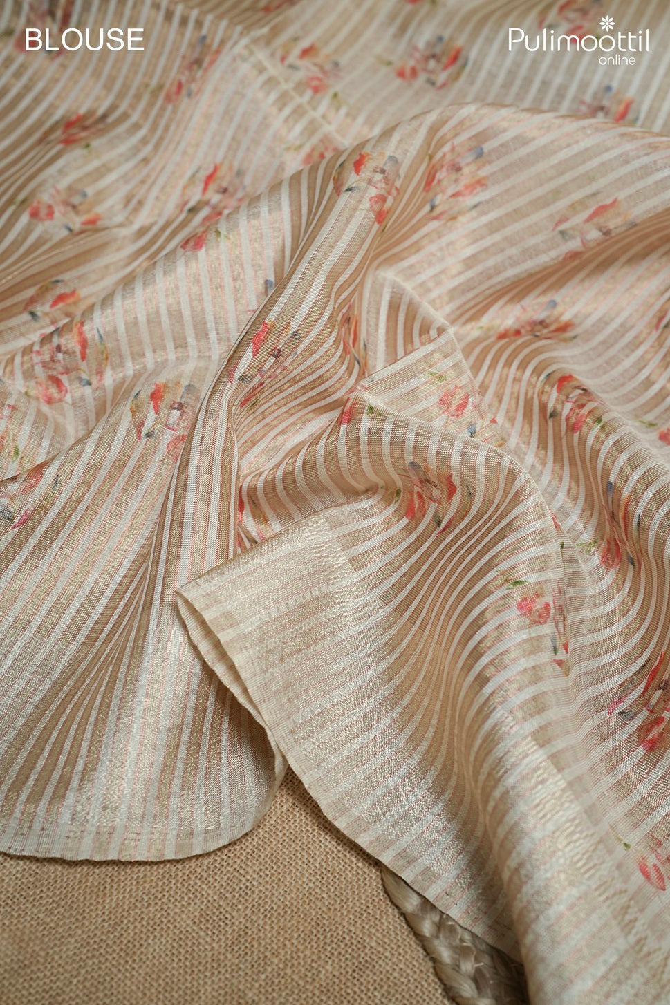 Off white color white and golden traditional saree