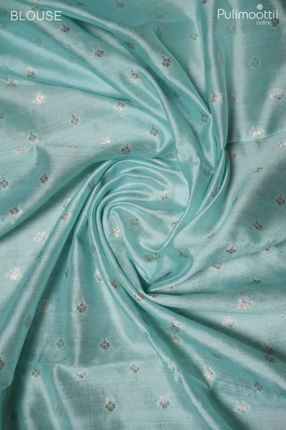 Light blue color organza saree