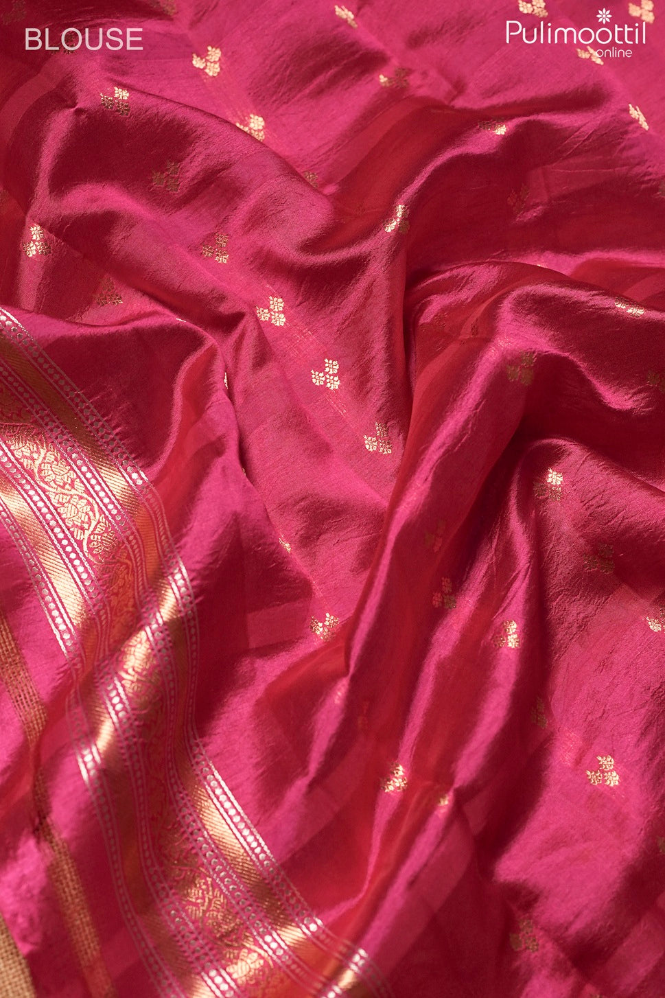 Rani pink color Mango silk saree