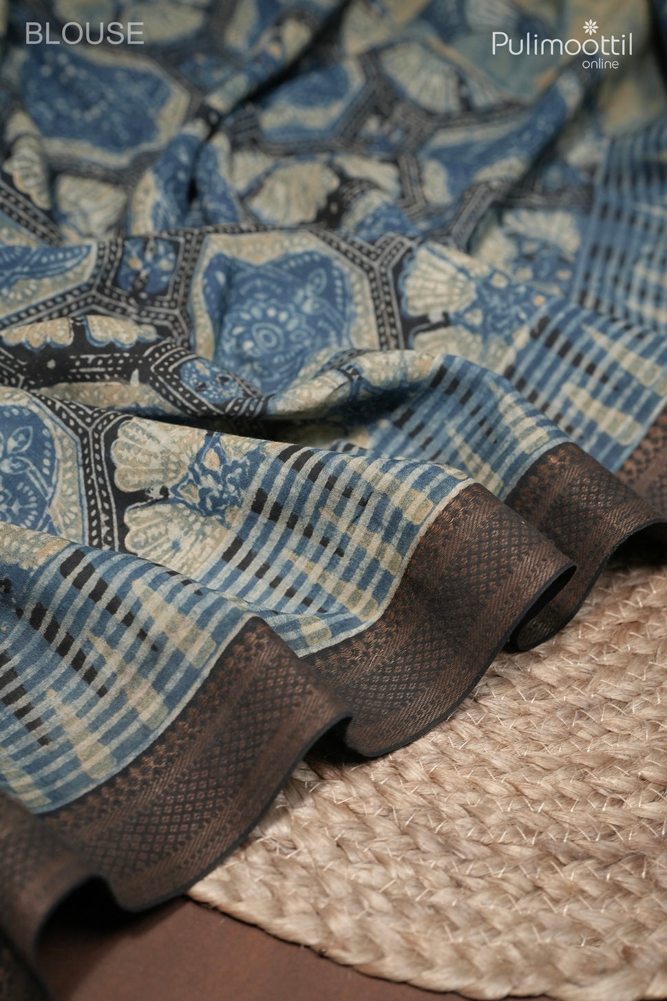Sandal colour Chanderi saree