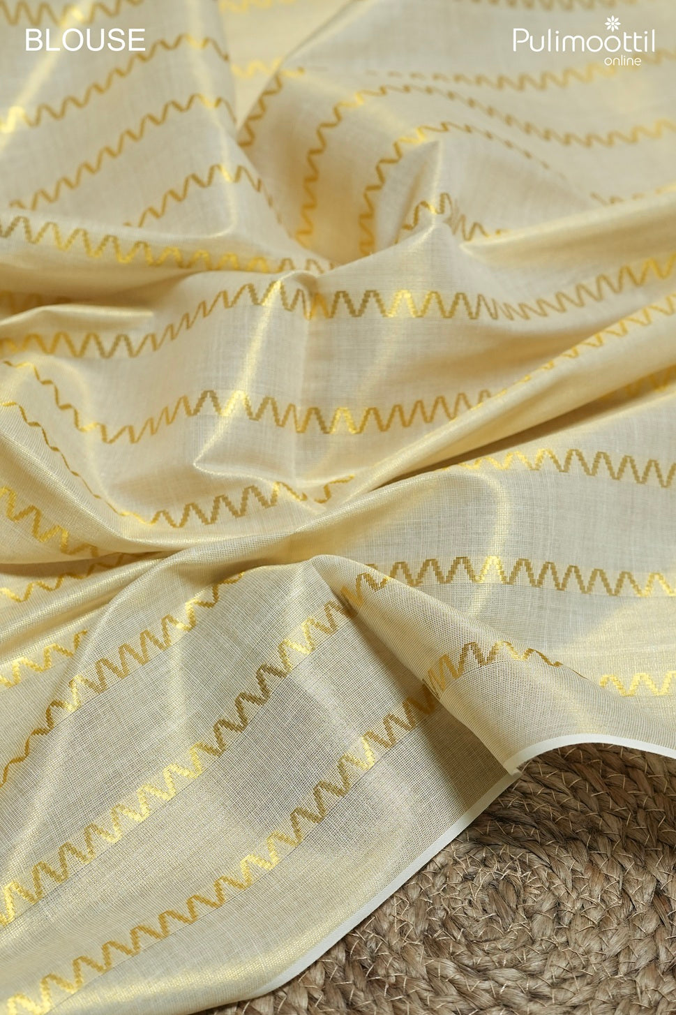 Kerala traditional golden tissue set saree