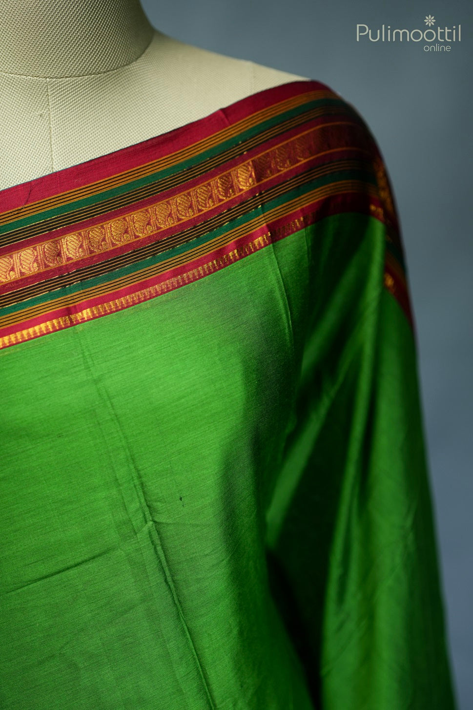 Light Green Colour Narayanpet Cotton Saree
