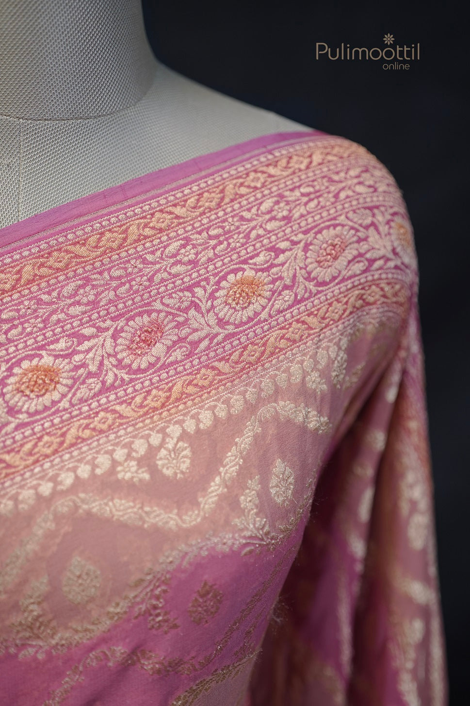 Multishaded Georgette Banarasi Saree