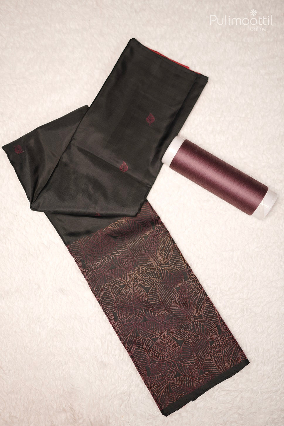 Black Colour Kanchipuram Soft Silk Saree
