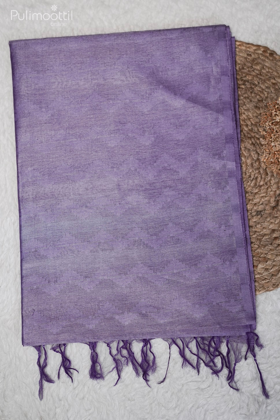 Lavender Colour Tussar Silk Saree