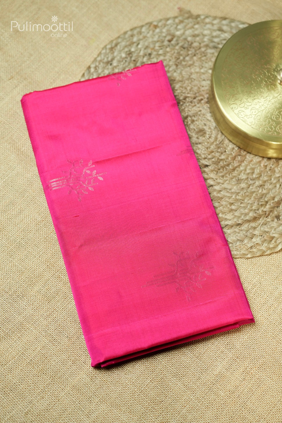 Bright Pink Colour Kanchipuram Soft Silk Saree