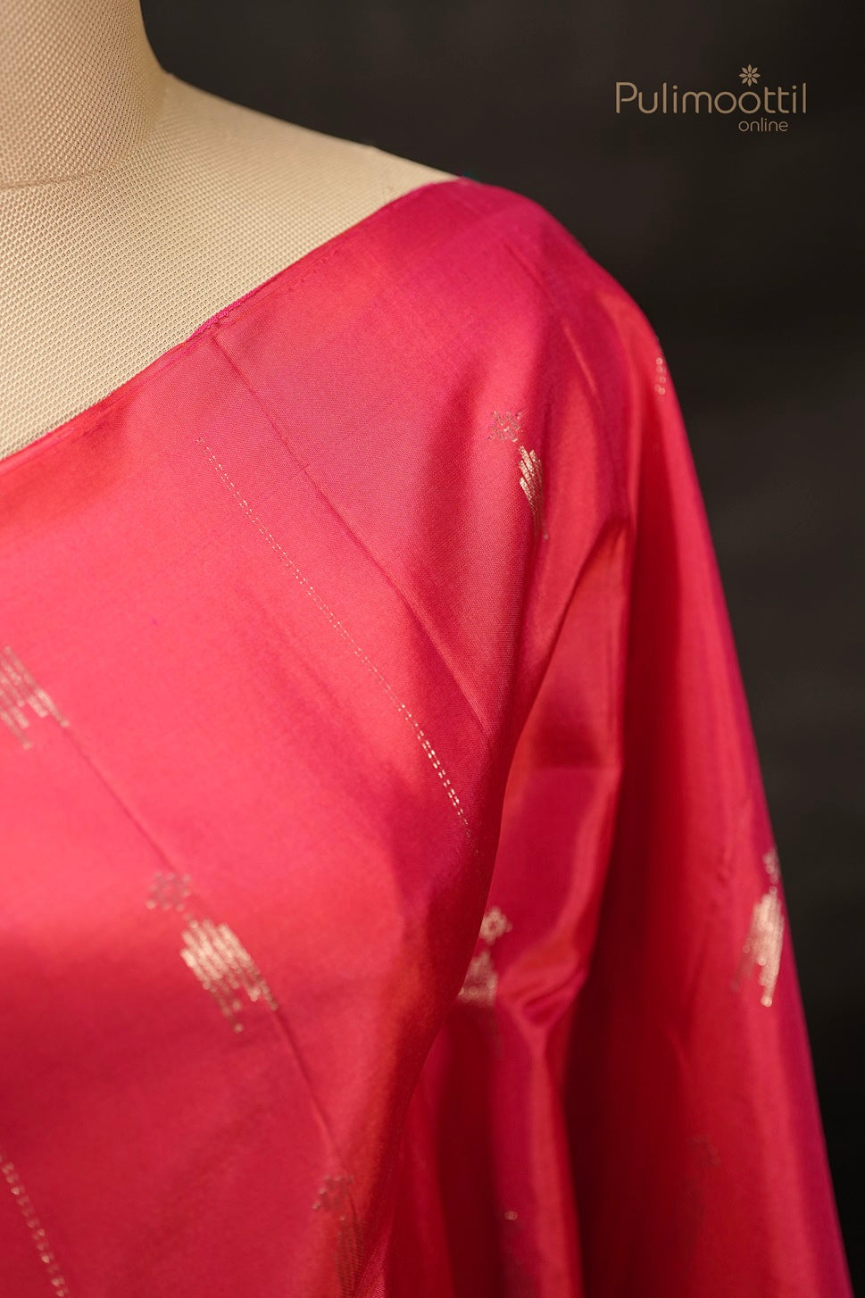 Rani Pink Colour Pure Kanchipuram Soft Silk Saree