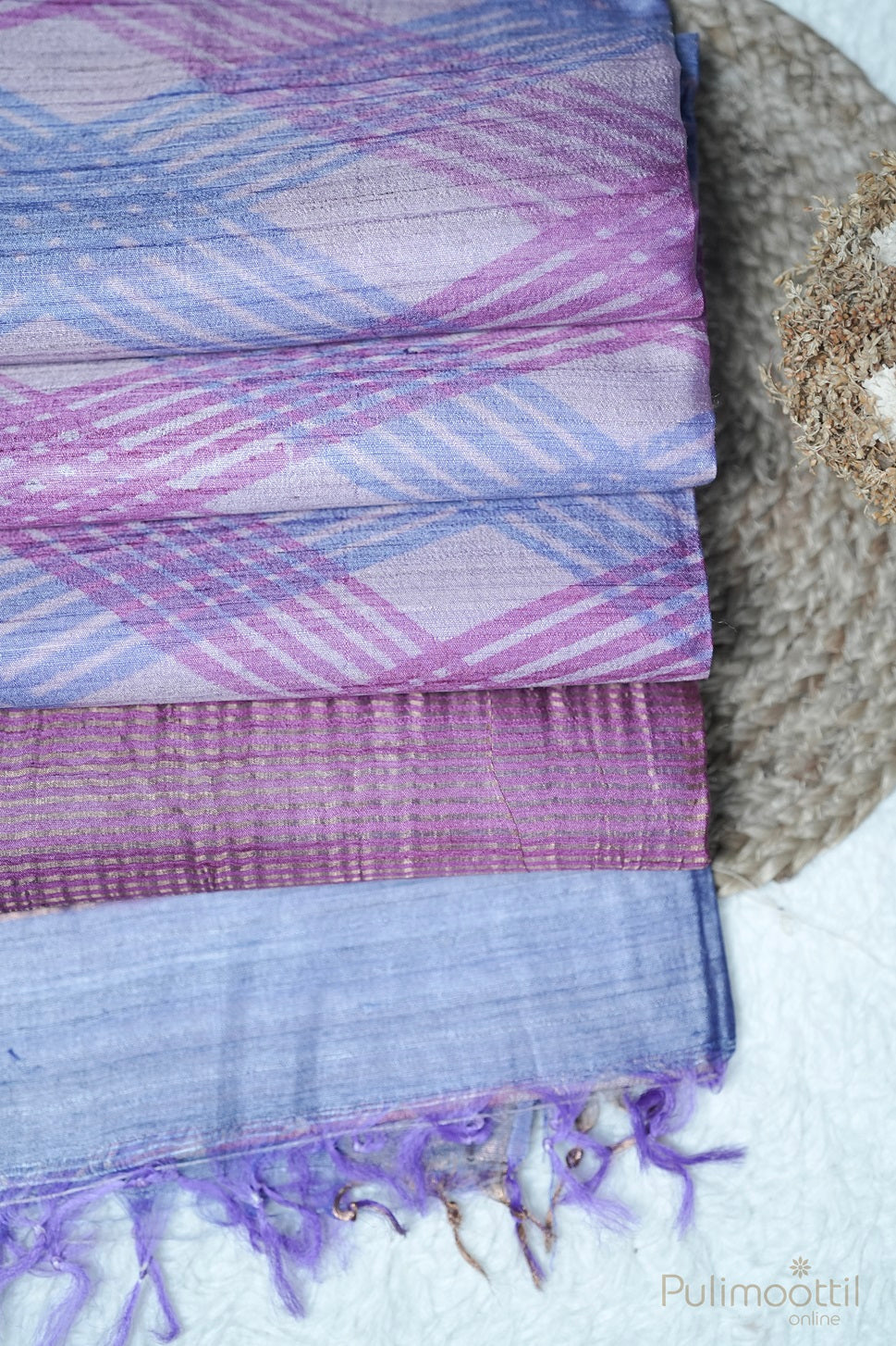 Multishaded Tussar Silk Saree