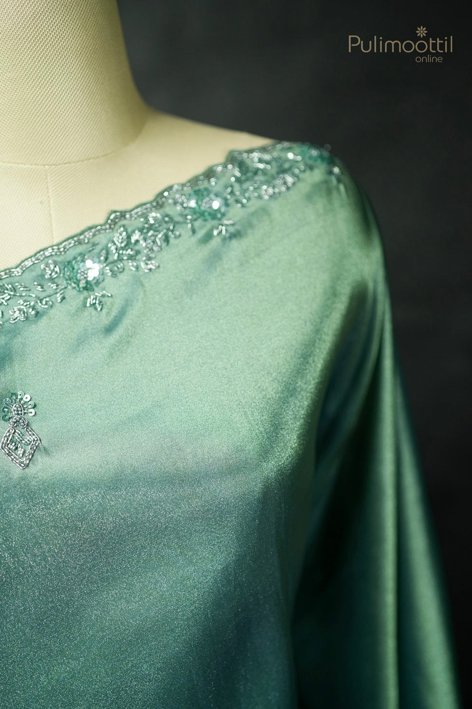 Teal Green Colour Golden Tissue Organza Fancy Saree