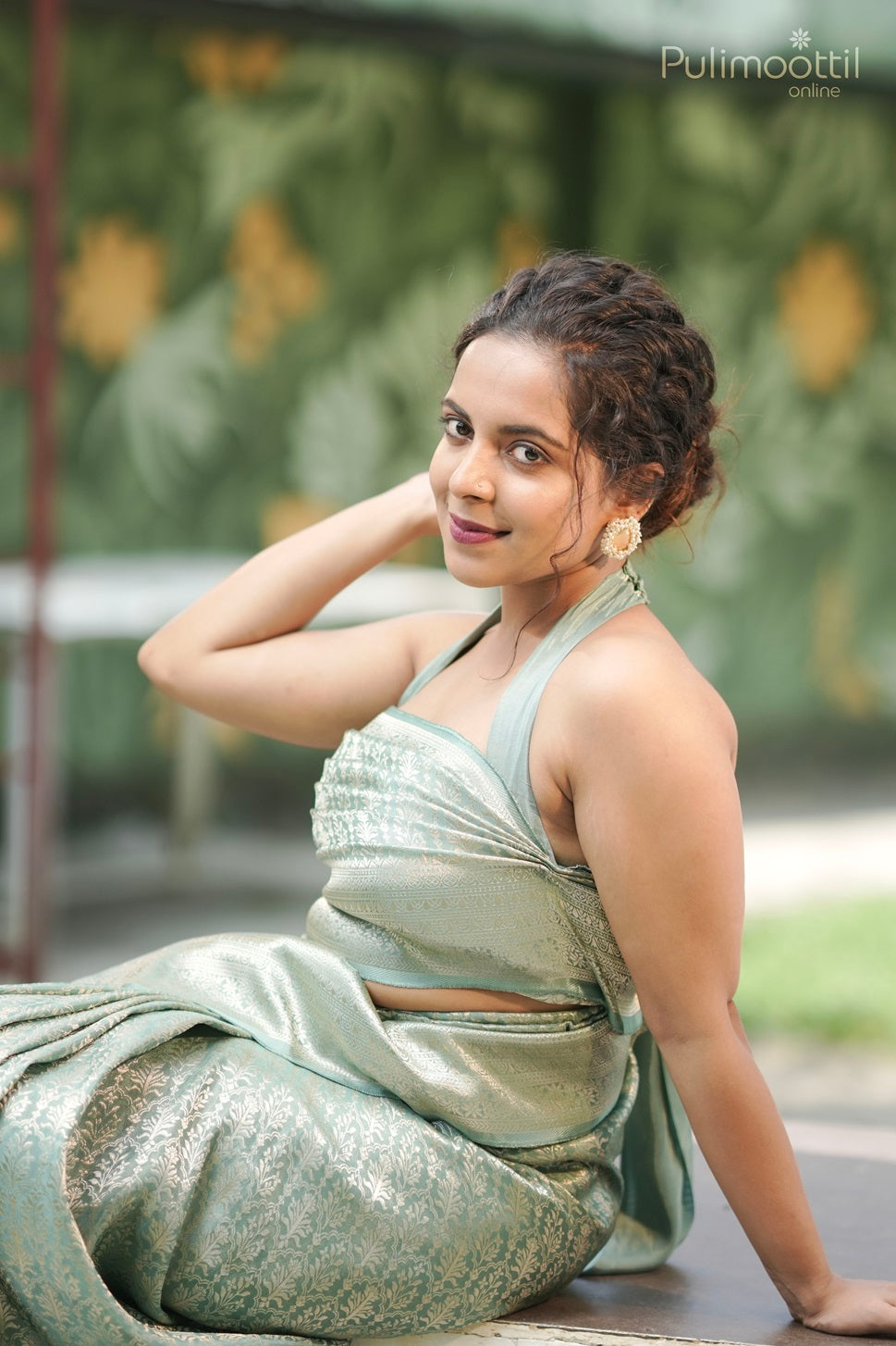 Light Sea Green Colour Banarasi Silk Saree