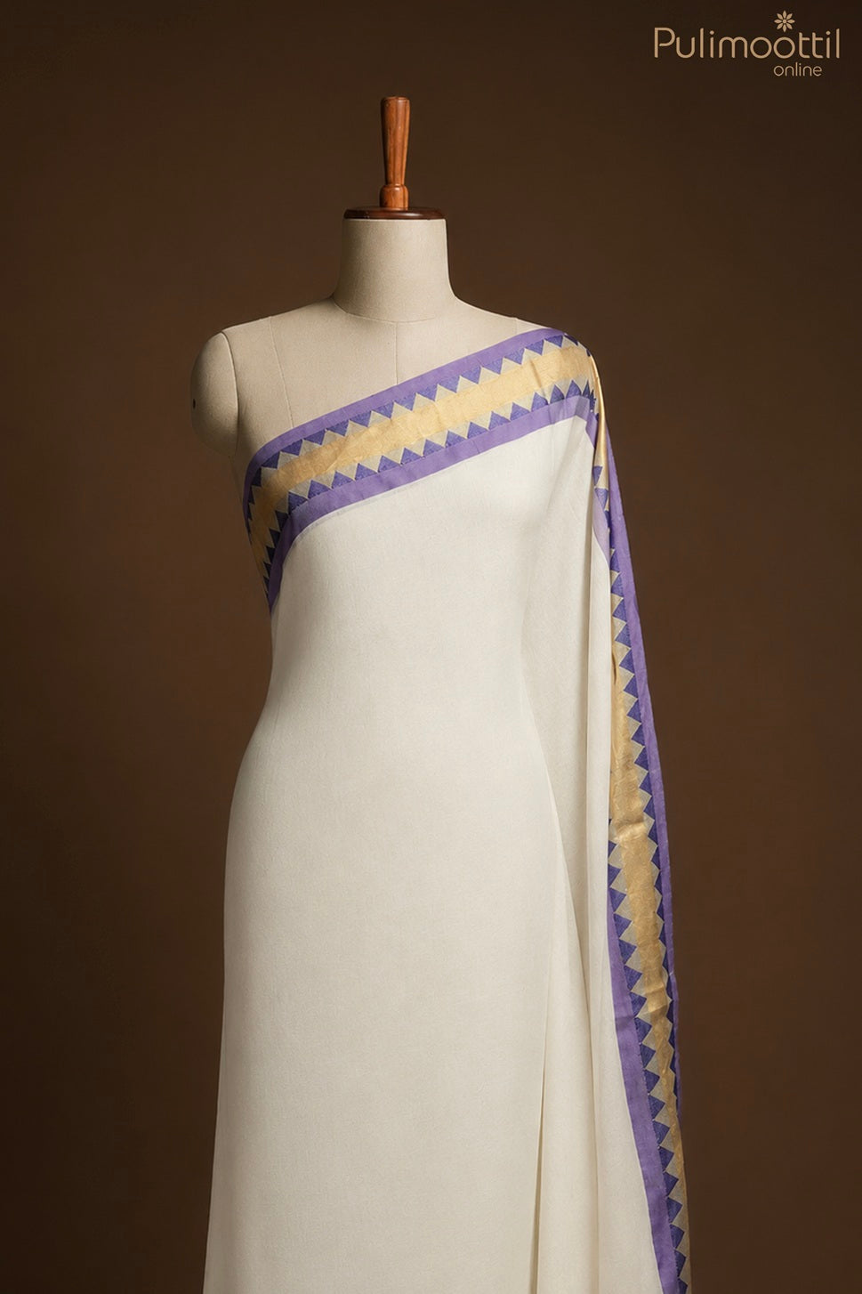 Off-white colour Mul Cotton saree