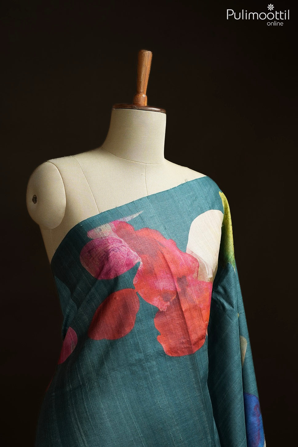 Multi color jute silk saree