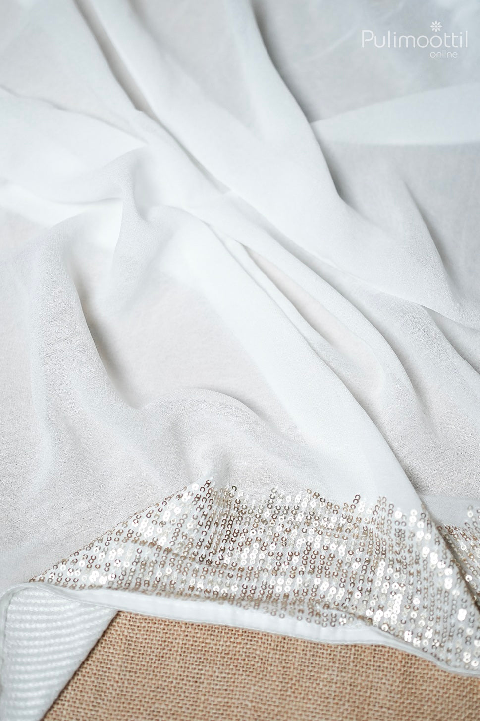 White Colour Georgette Fancy Saree