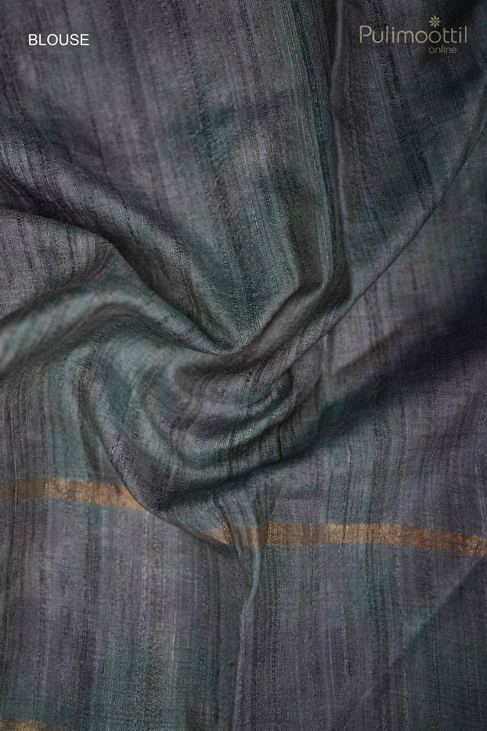 Peacock green Jute Silk Saree