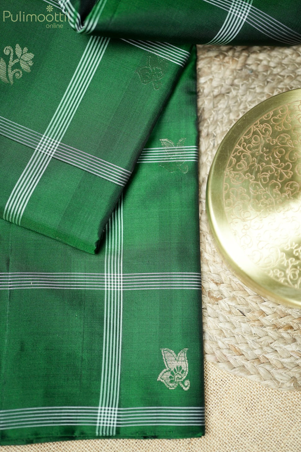 Dark Green Colour Kanchipuram Soft Silk Saree