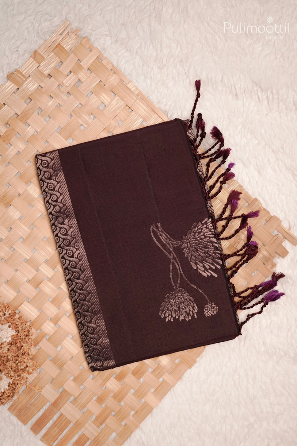 Dark Maroon Colour Kanchipuram Soft Silk Saree