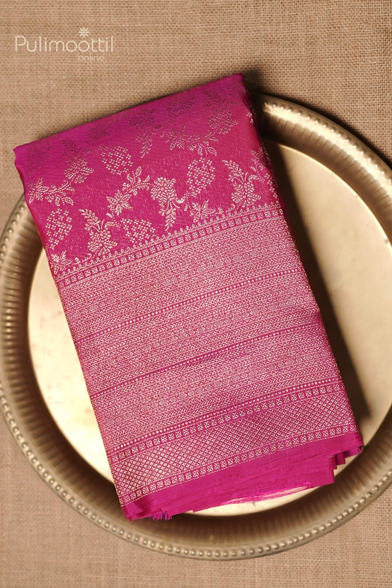 Pink Colour Brocade Wedding Saree