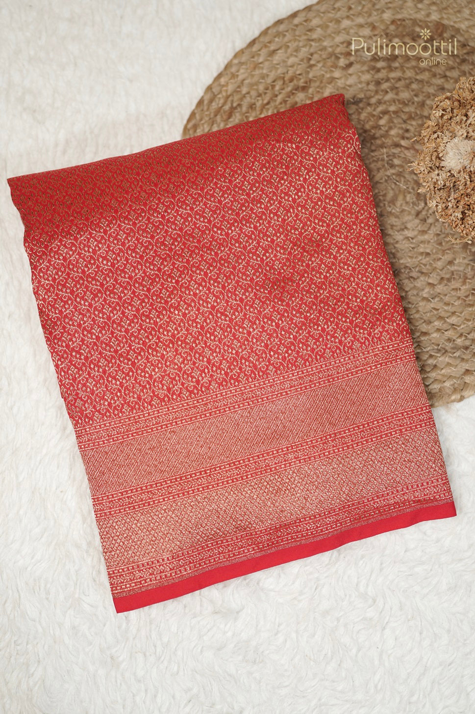 Red Colour Kattan Silk Saree.