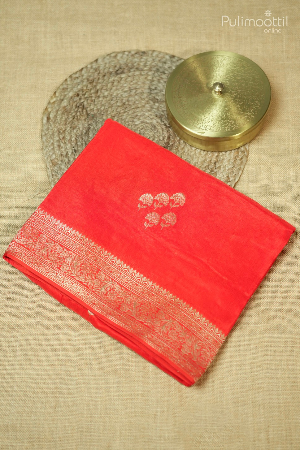 Orange Colour Banarasi Silk Saree