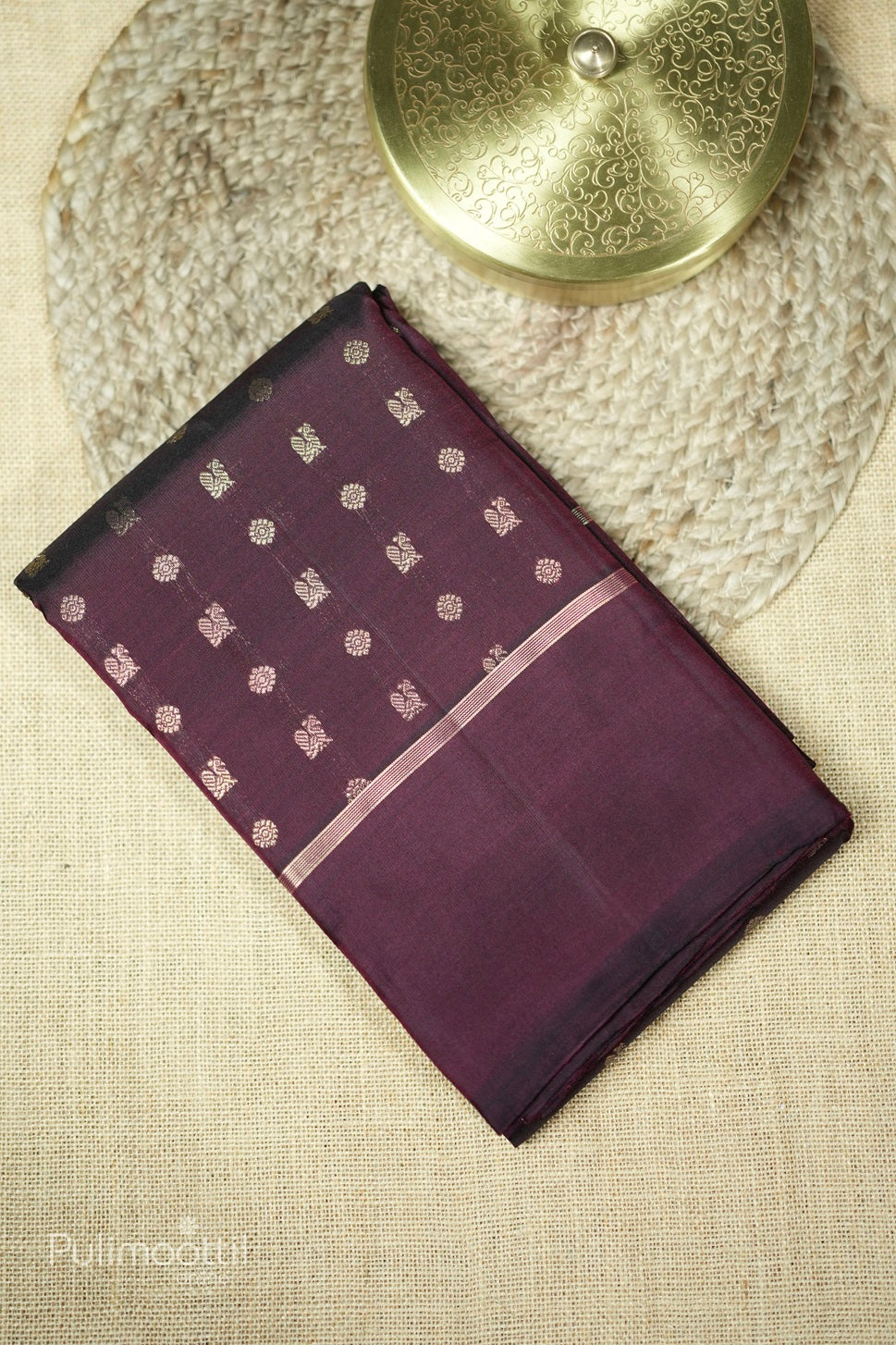Maroon Colour Kanchipuram Designer Saree