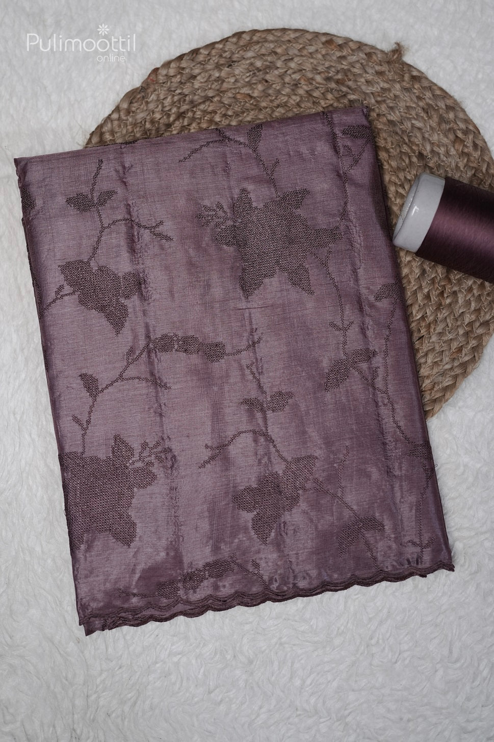 Salsa red Colour Cross-Sketch Tussar Silk Saree