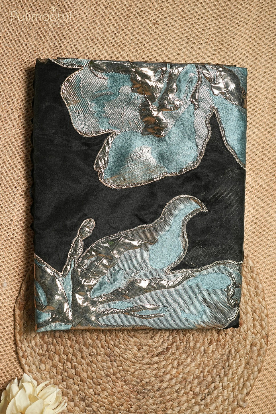 Black Colour Organza Fancy Saree