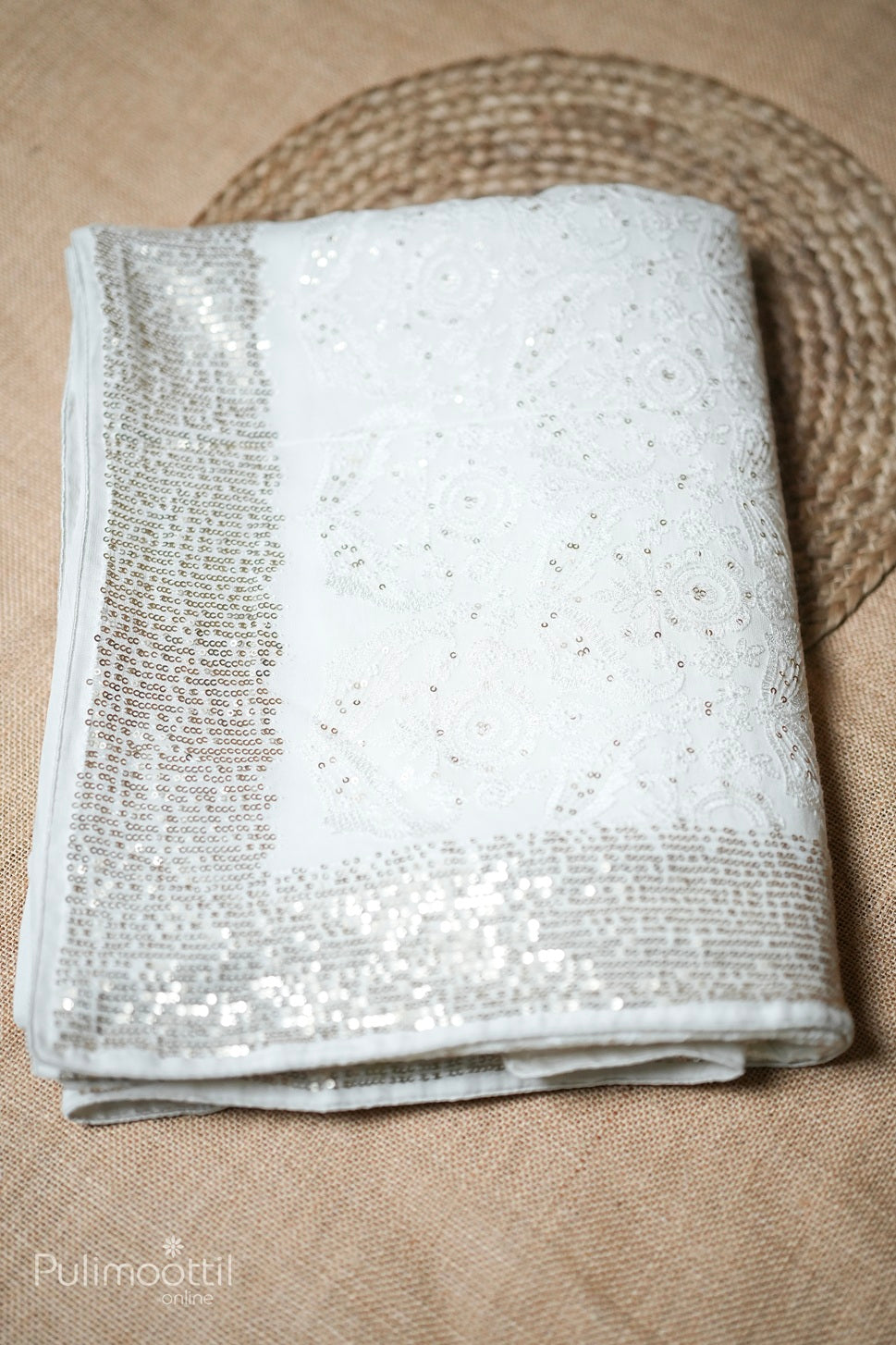 White Colour Georgette Fancy Saree