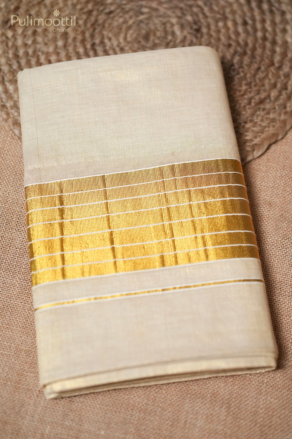 Kerala Traditional Golden Tissue Saree