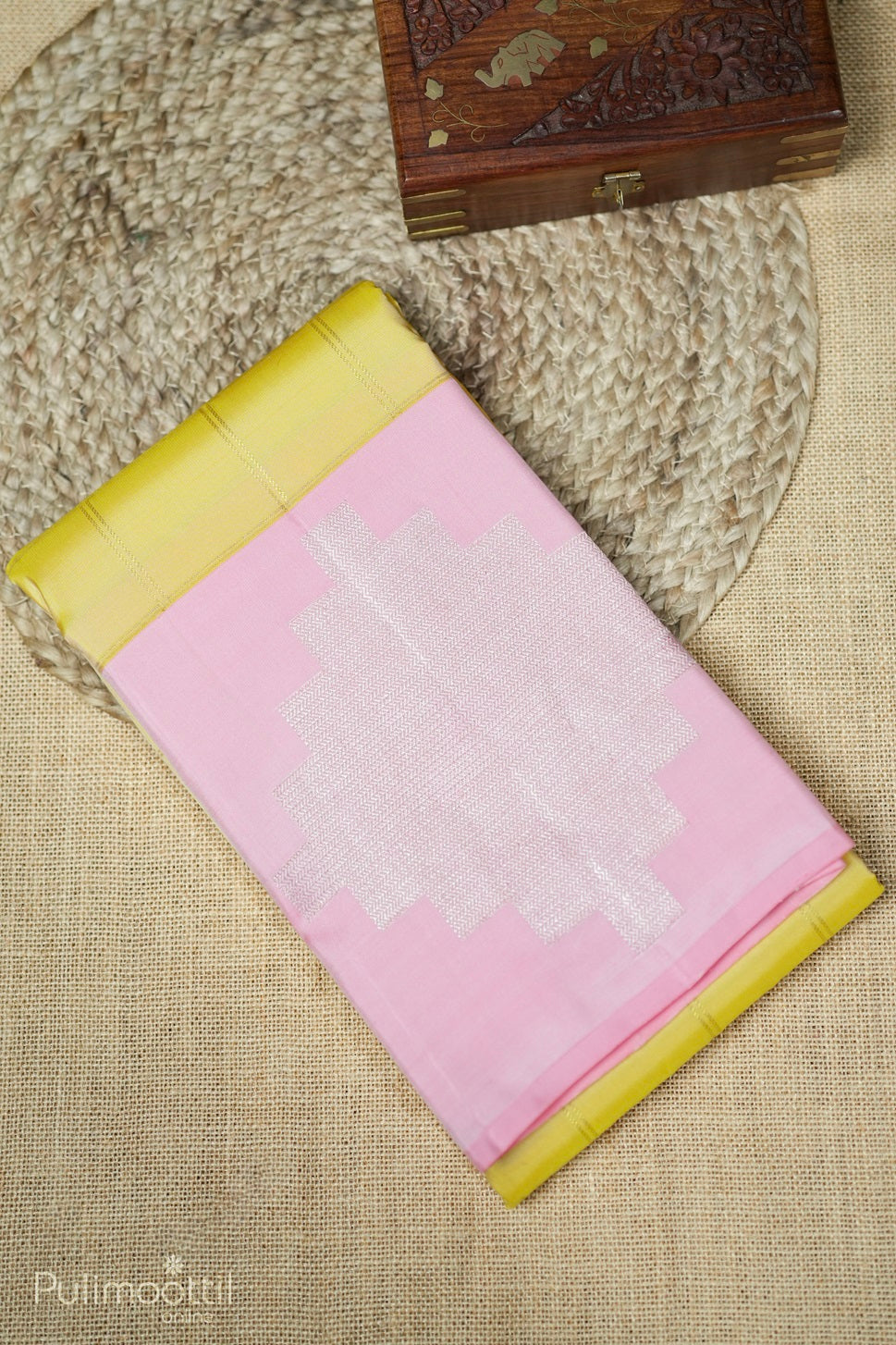 Yellow Colour Kanchipuram Designer Saree