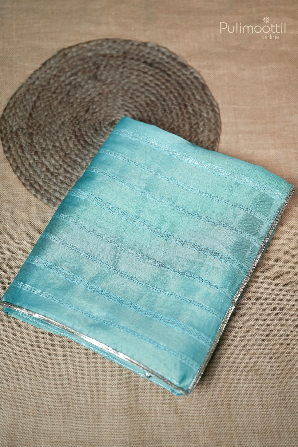 Light Sky Blue Colour Fancy Saree