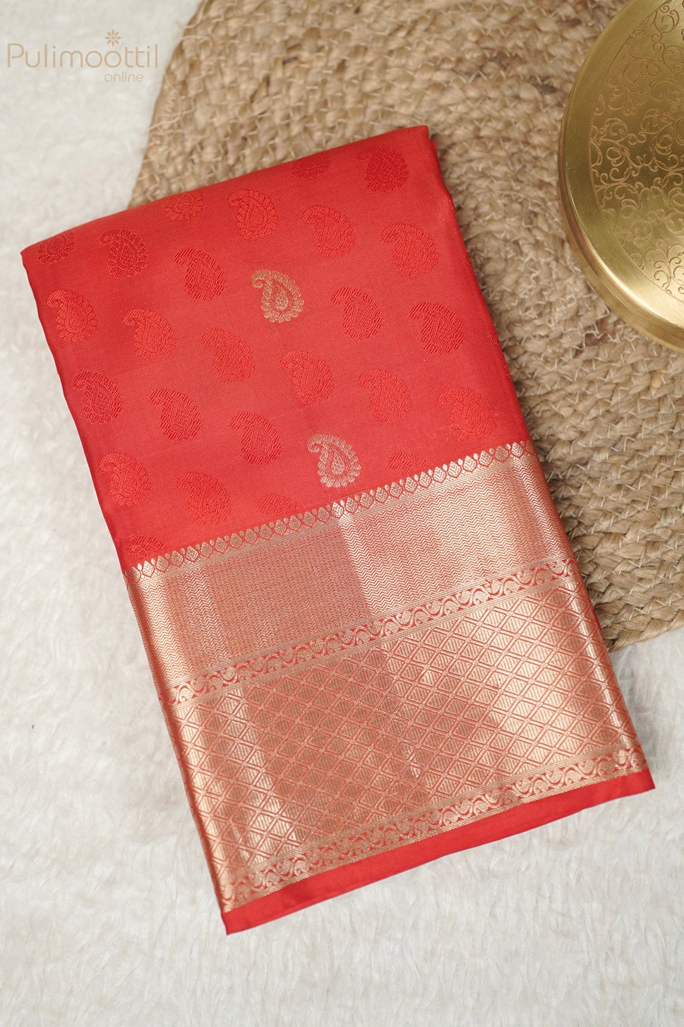 Red Colour Kanchipuram Soft Silk Saree