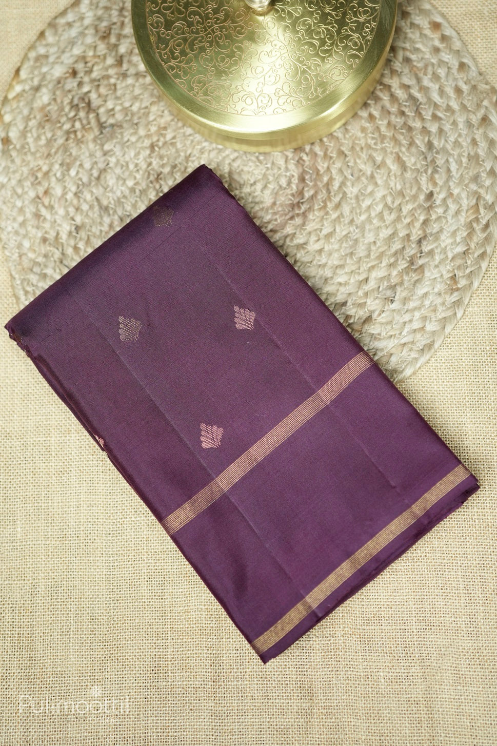 Dark Purple Colour Kanchipuram Soft Silk Saree