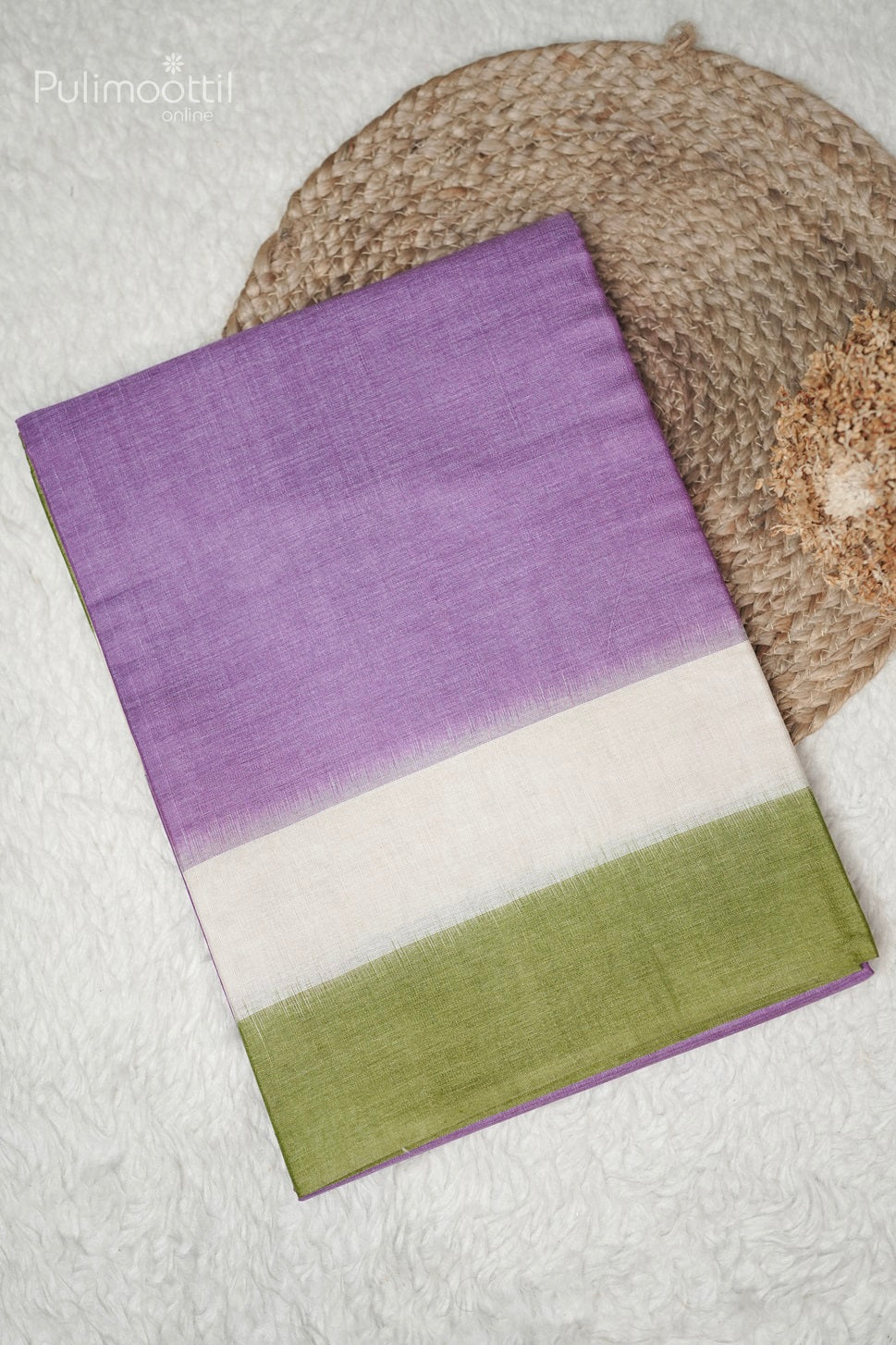 Light Violet Colour Tussar Silk Saree