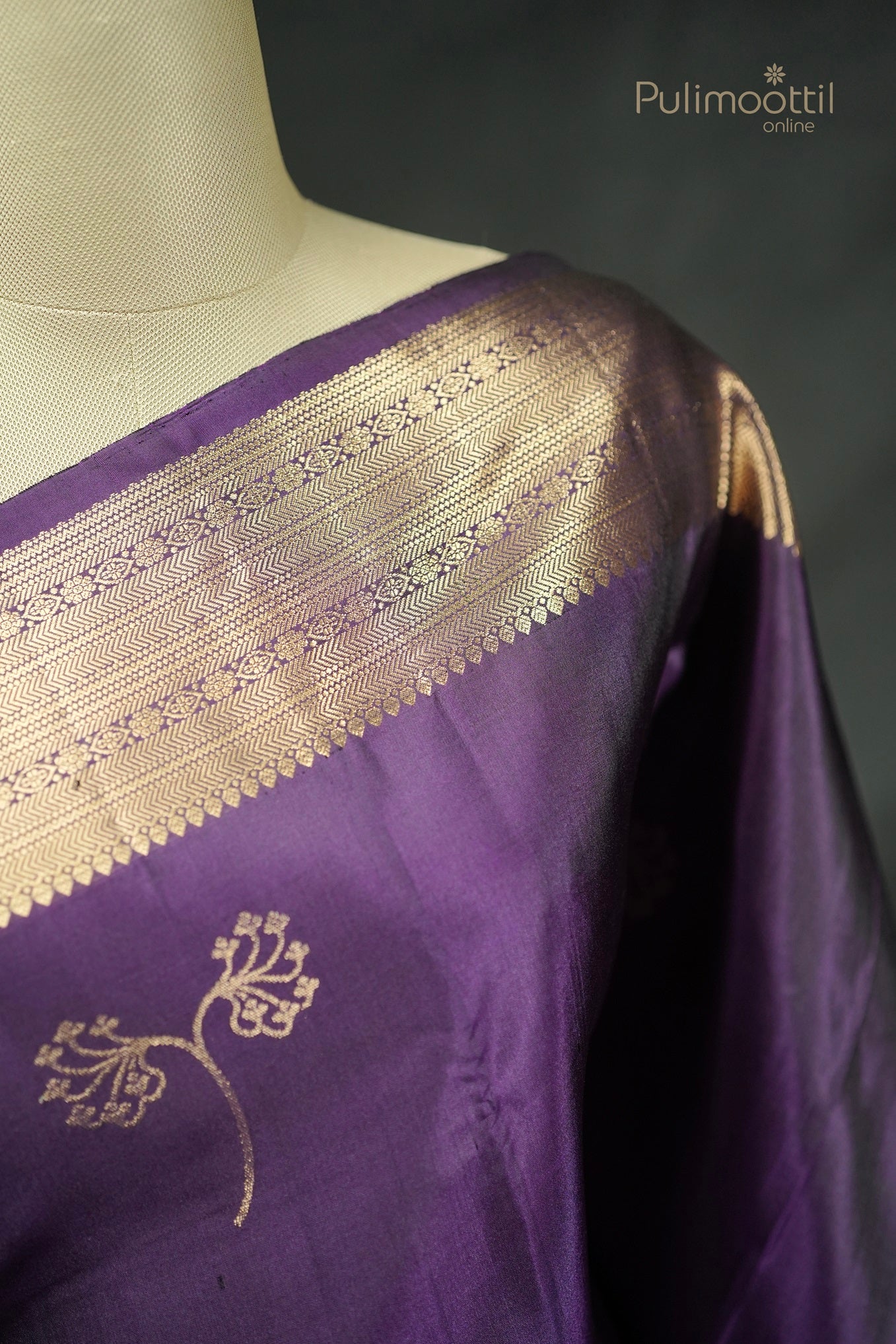Dark Violet Colour Kanchipuram Soft Silk Saree