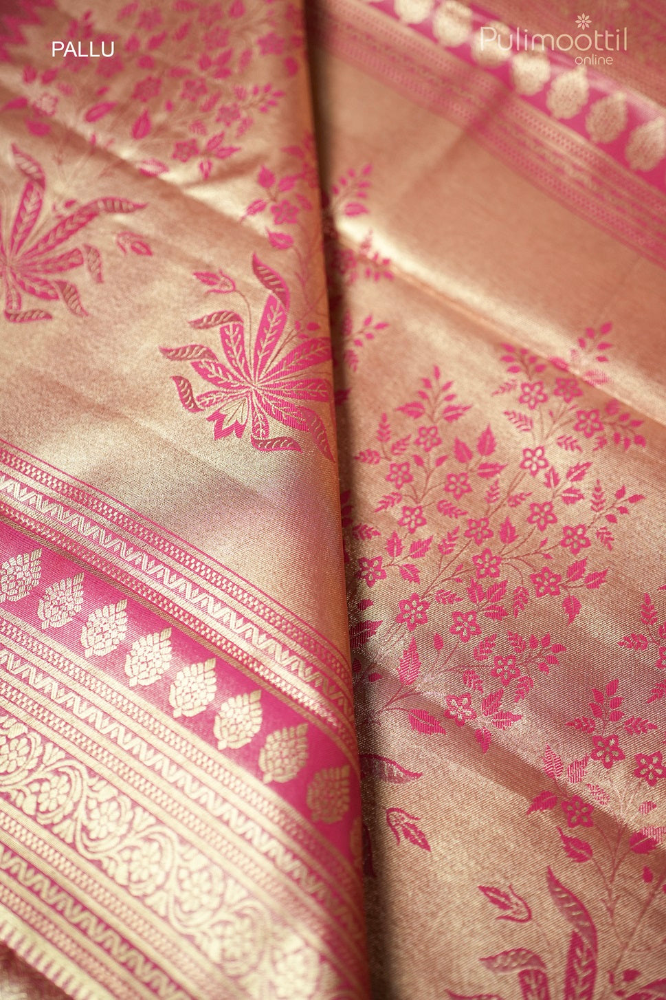 Pink Colour Semi Silk Kanchipuram Saree