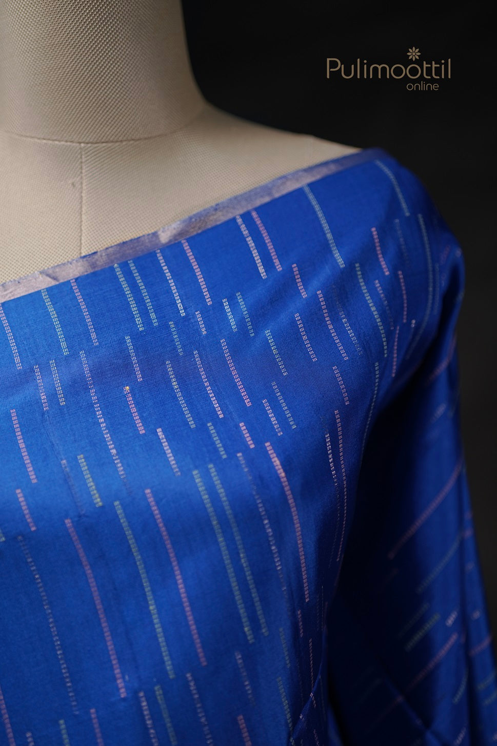 Blue Colour Kanchipuram Soft silk Saree