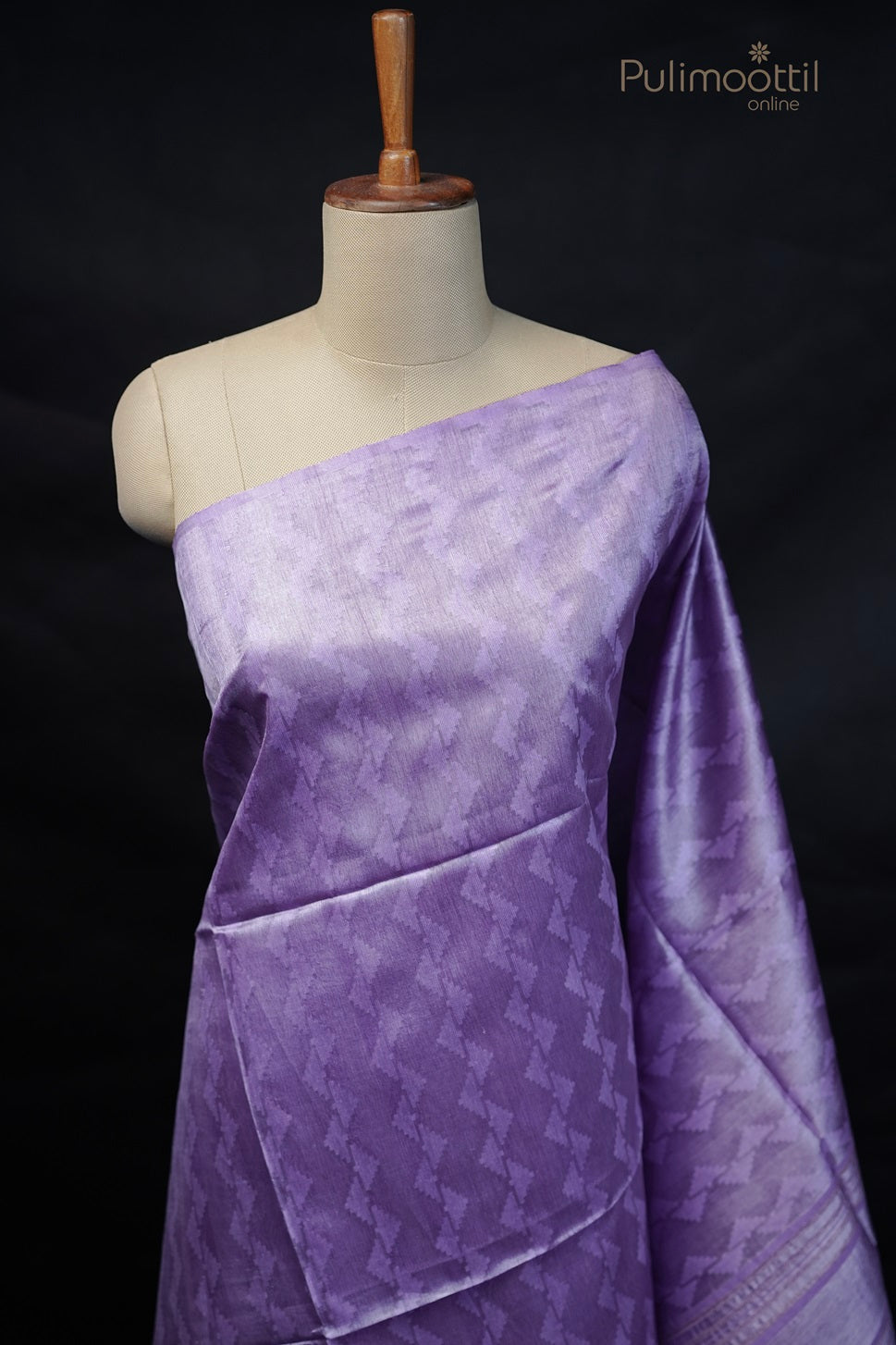 Lavender Colour Tussar Silk Saree