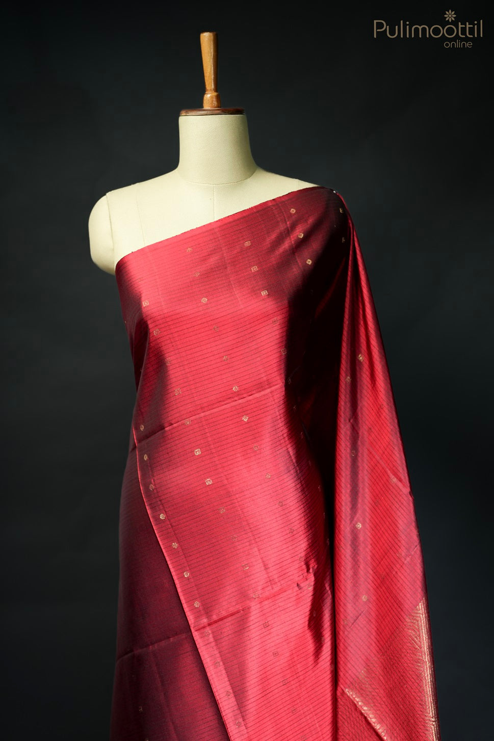 Maroon Colour Kanchipuram Soft Silk Saree