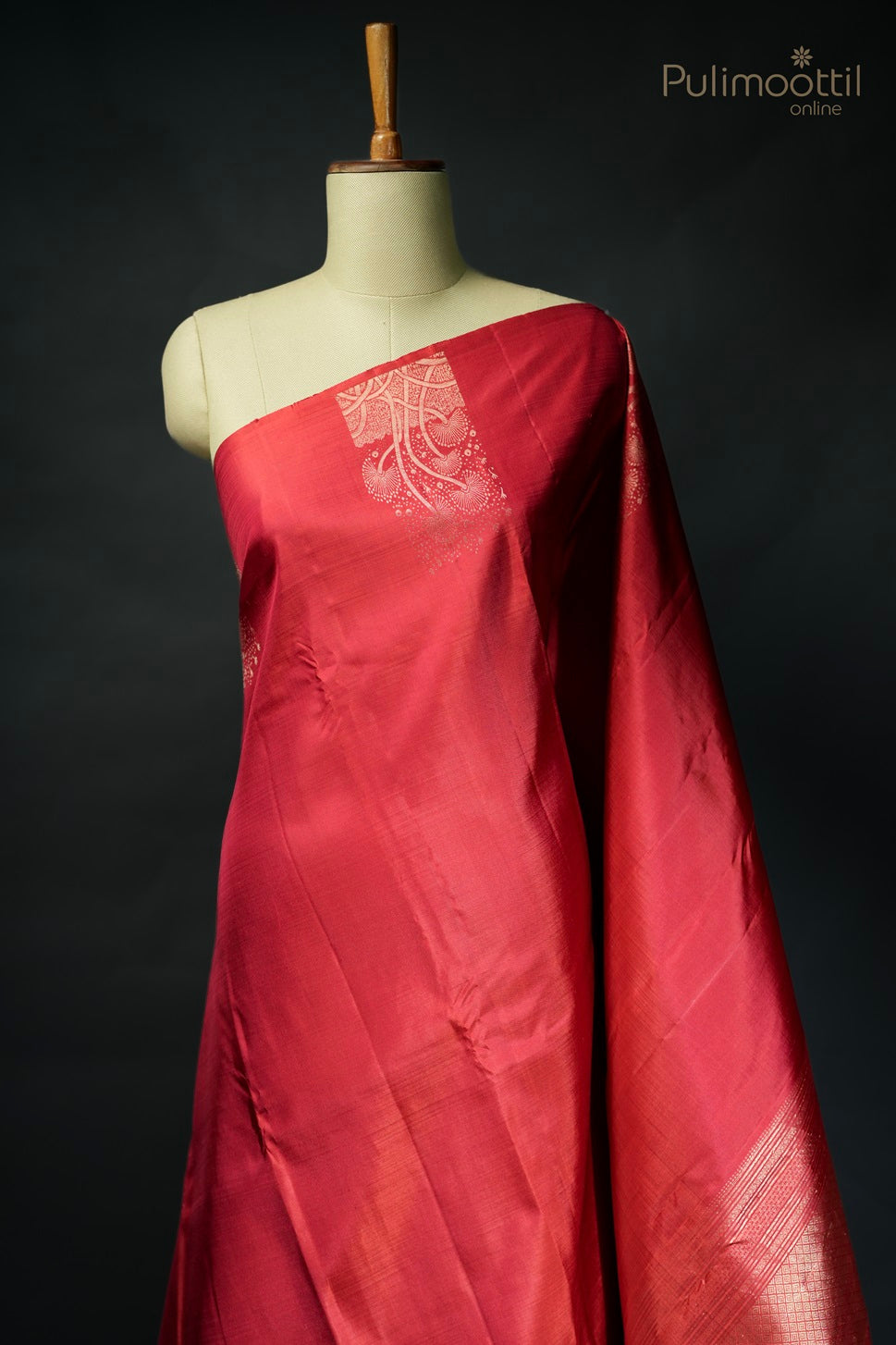 Brick Red Colour Kanchipuram Soft Silk Saree