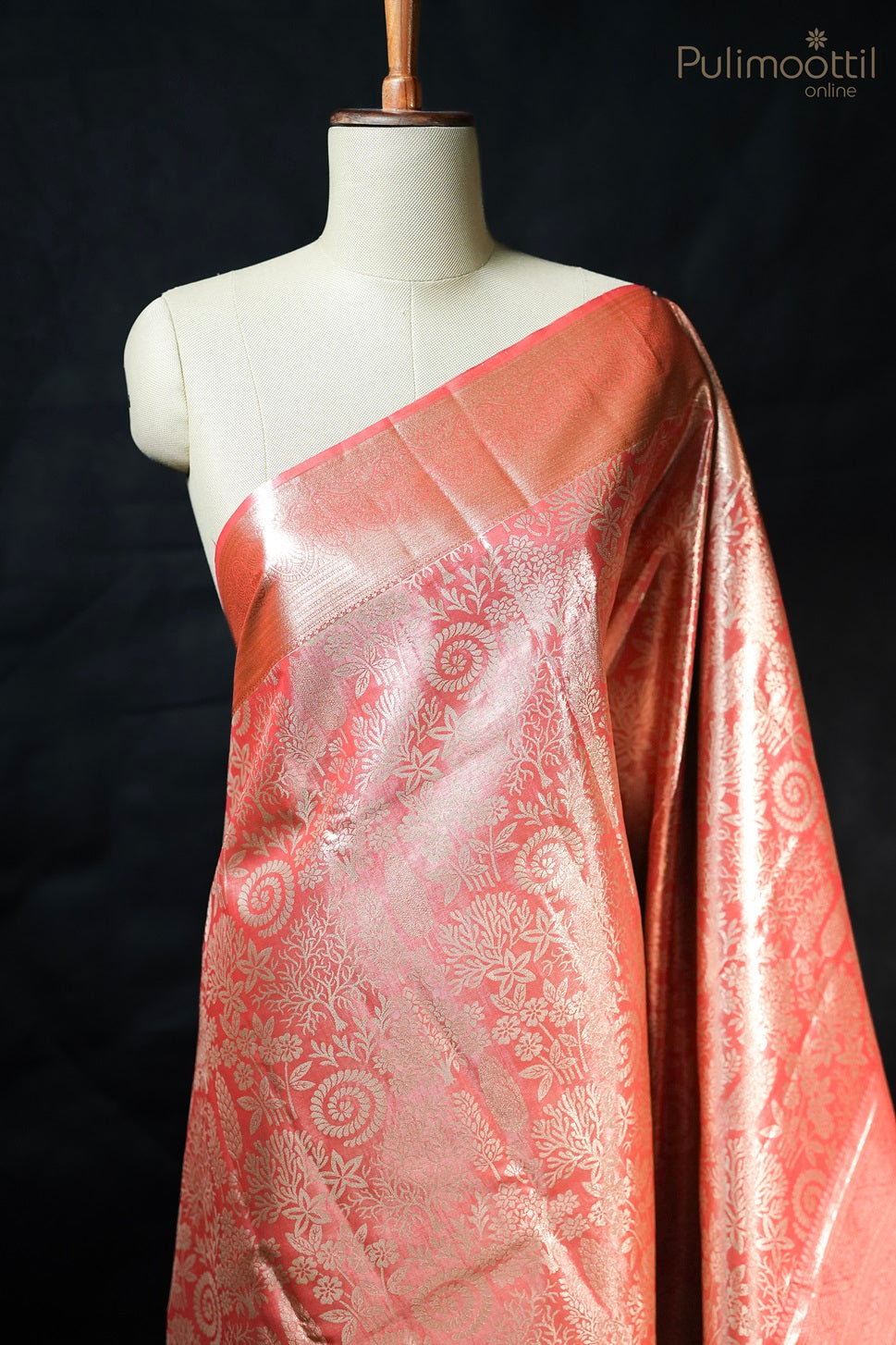Red Colour Semi Silk Kanchipuram Saree