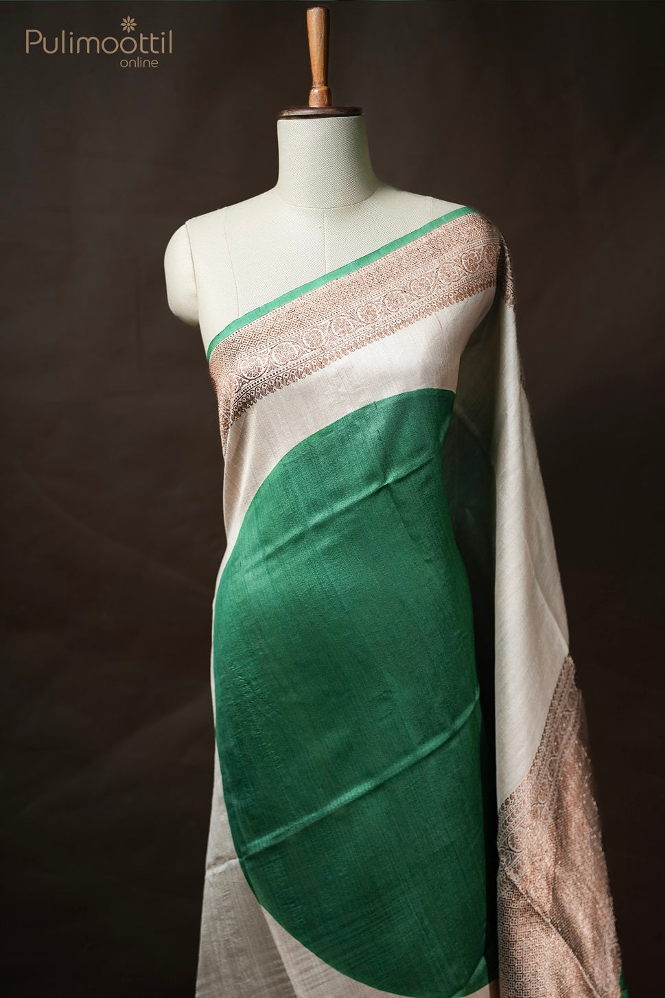 Light Chickoo Colour Jute Silk Saree