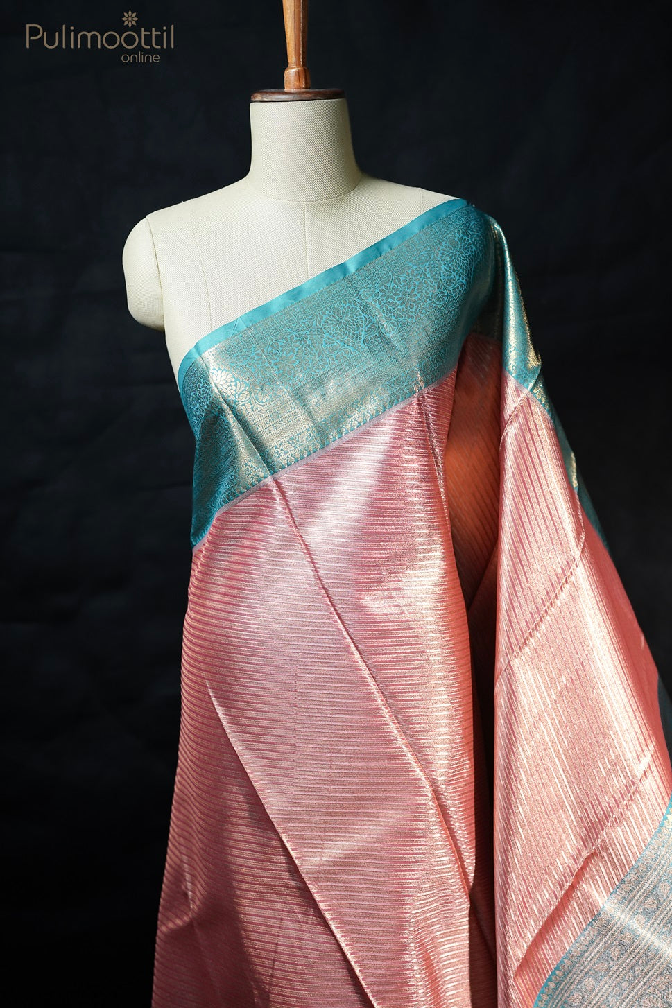 Pink Colour Kanchipuram Semi Silk Saree