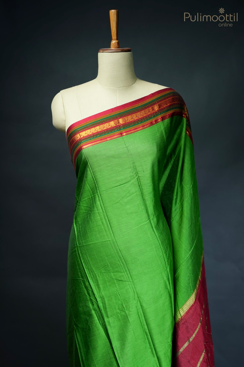 Light Green Colour Narayanpet Cotton Saree