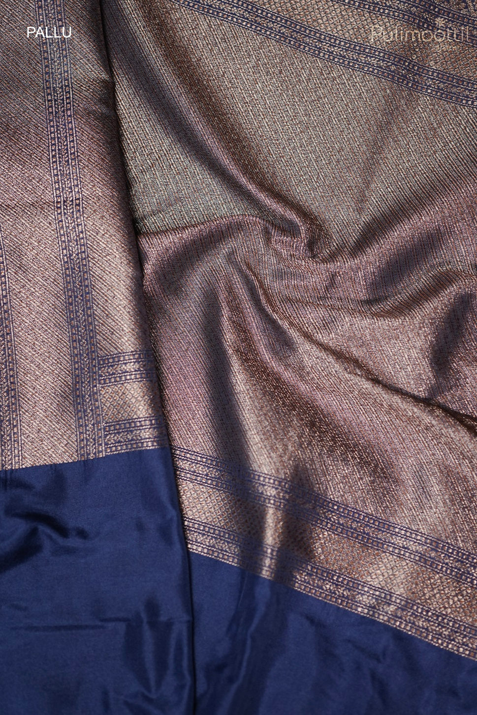 Navy Blue Colour Kattan Silk Saree