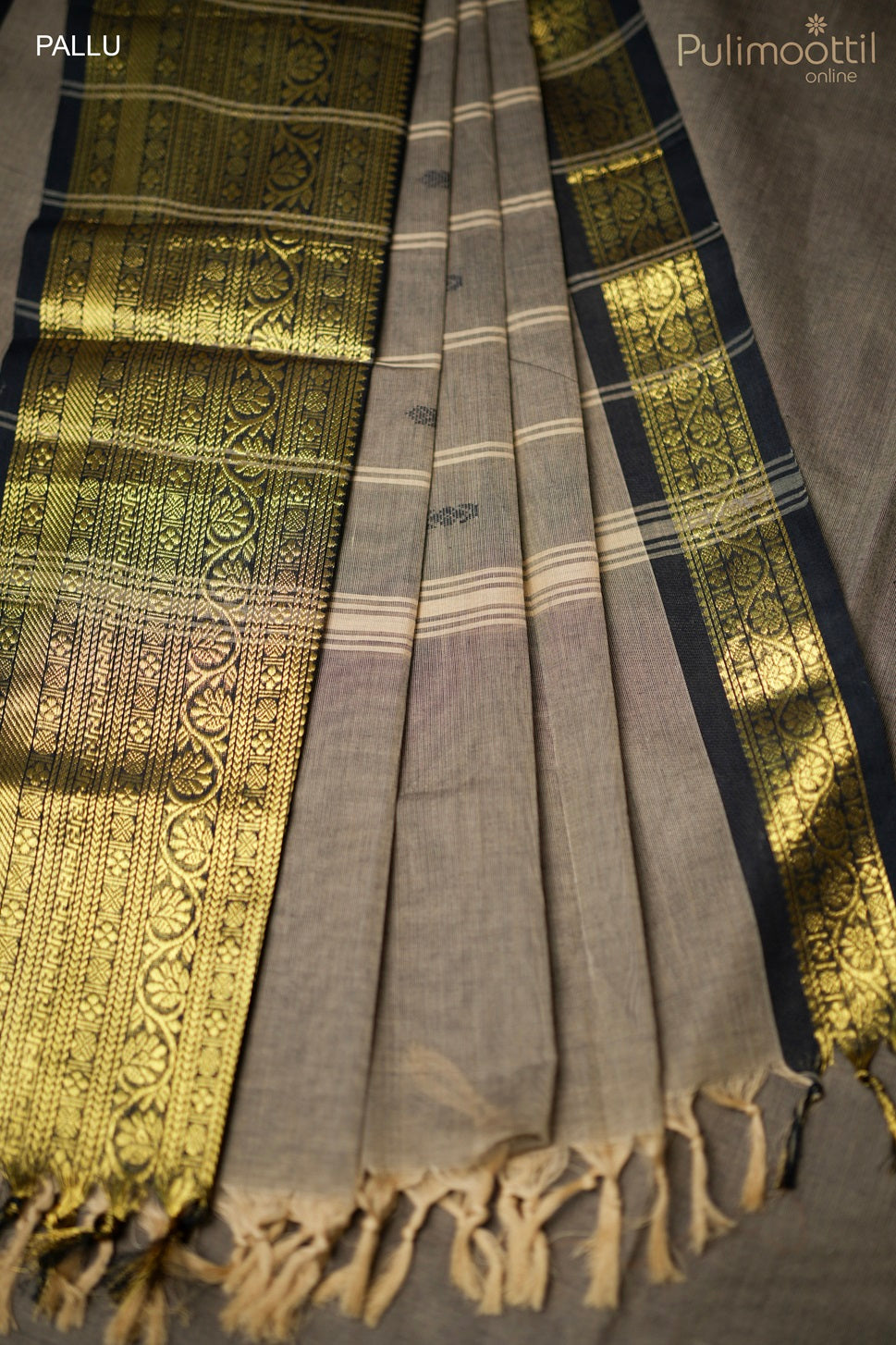 Light Coffee Brown Colour Kalyani Cotton Saree