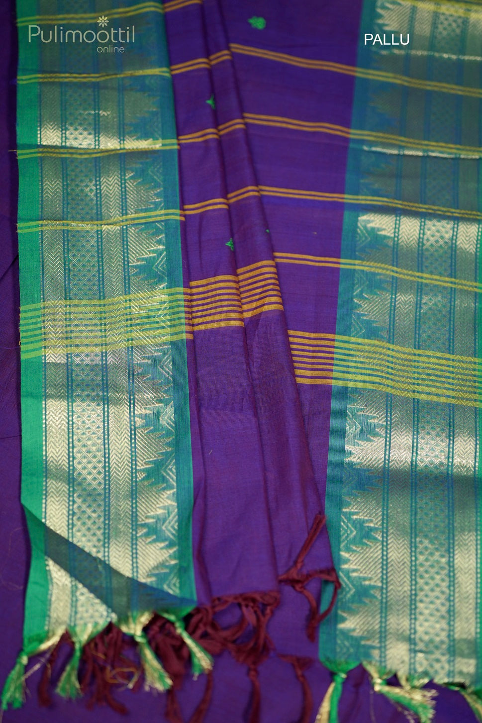 Dark Violet Colour Kalyani Cotton Saree