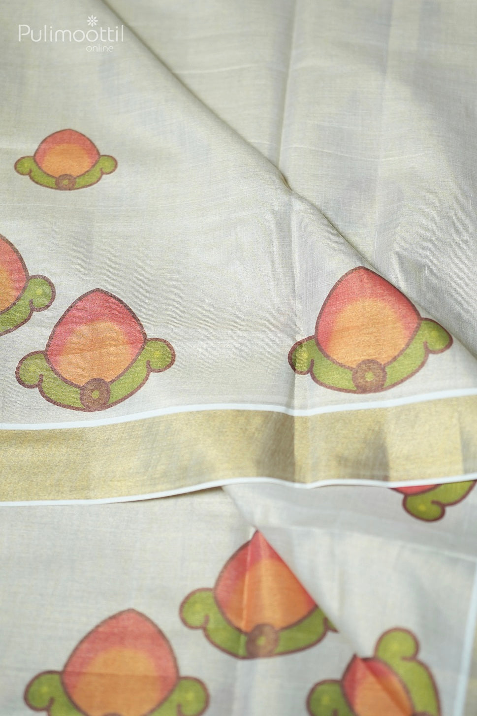 Kerala Traditional Golden Tissue Set Saree