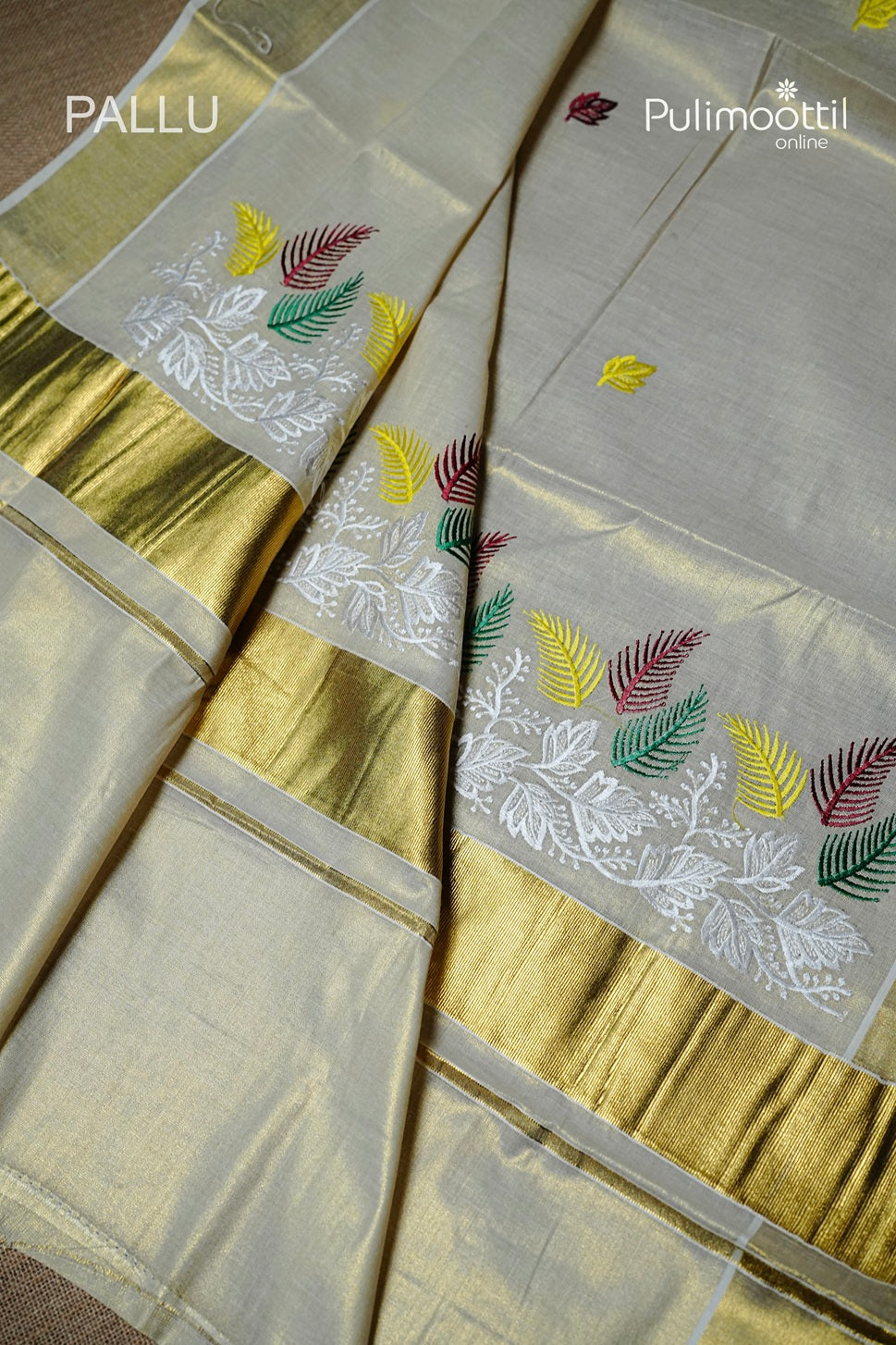 Kerala Traditional Golden Tissue Set Saree