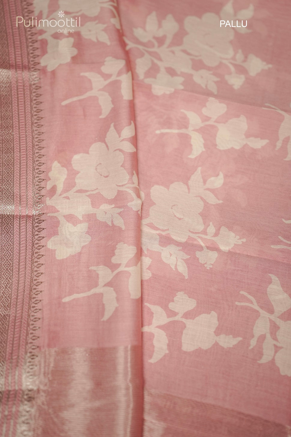 Peach Colour Chanderi Silk Saree