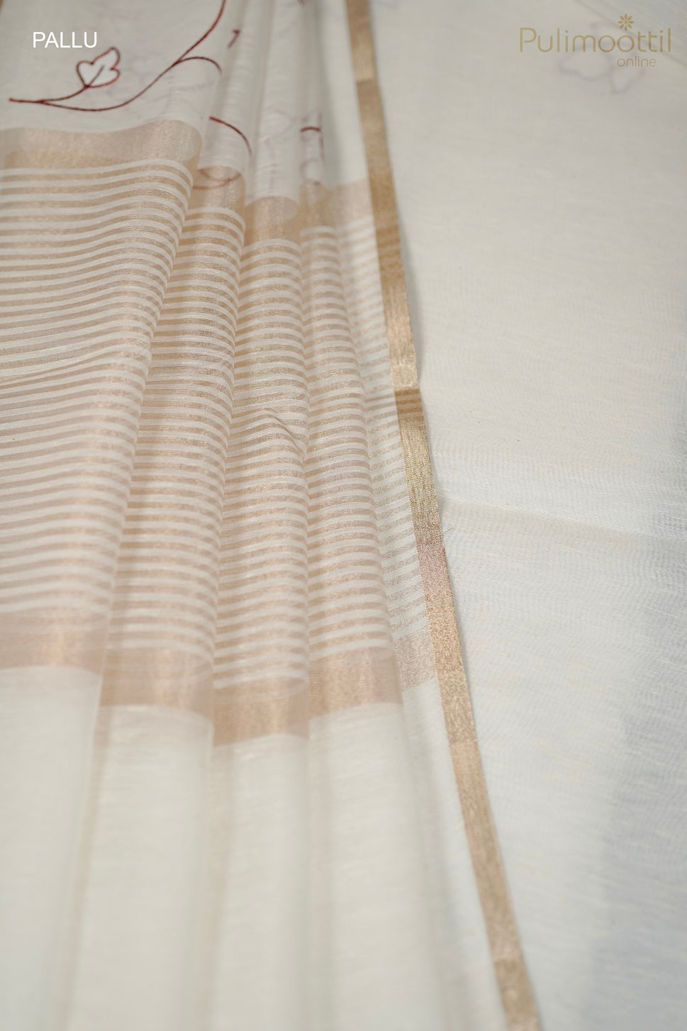 Cream Colour Chanderi Silk Saree